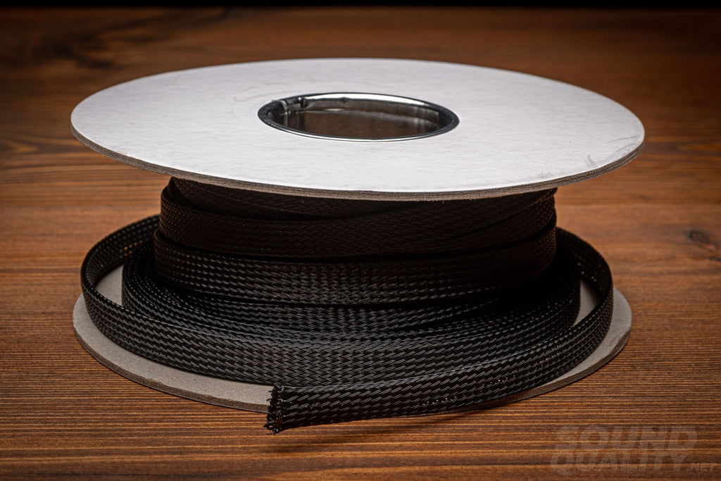 Audio System Braided Wire Sleeve Black 8.9-25.5Mm Diameter 35M Roll